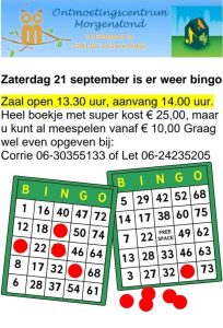 Bingo OCM @ Ontmoetingscentrum Morgenstond