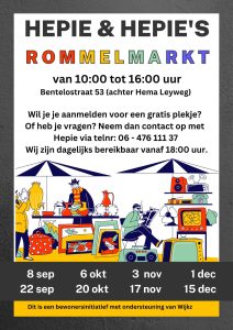 Hepie & Hepie's Rommelmarkt @ Bentelostraat 53 (achter Hema Leyweg)